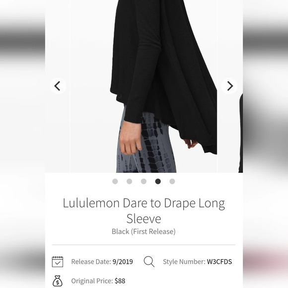 Lululemon Dare to Drape Ribbed Black Long Sleeve Hi Low Hem Tencel Cotton Small - Picture 7 of 16